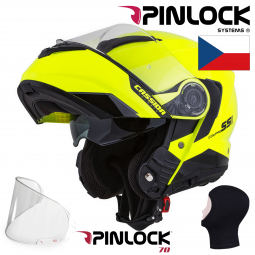 + PINLOCK Moto přilba CASSIDA Compress 2.0 Refraction žlutá-černá