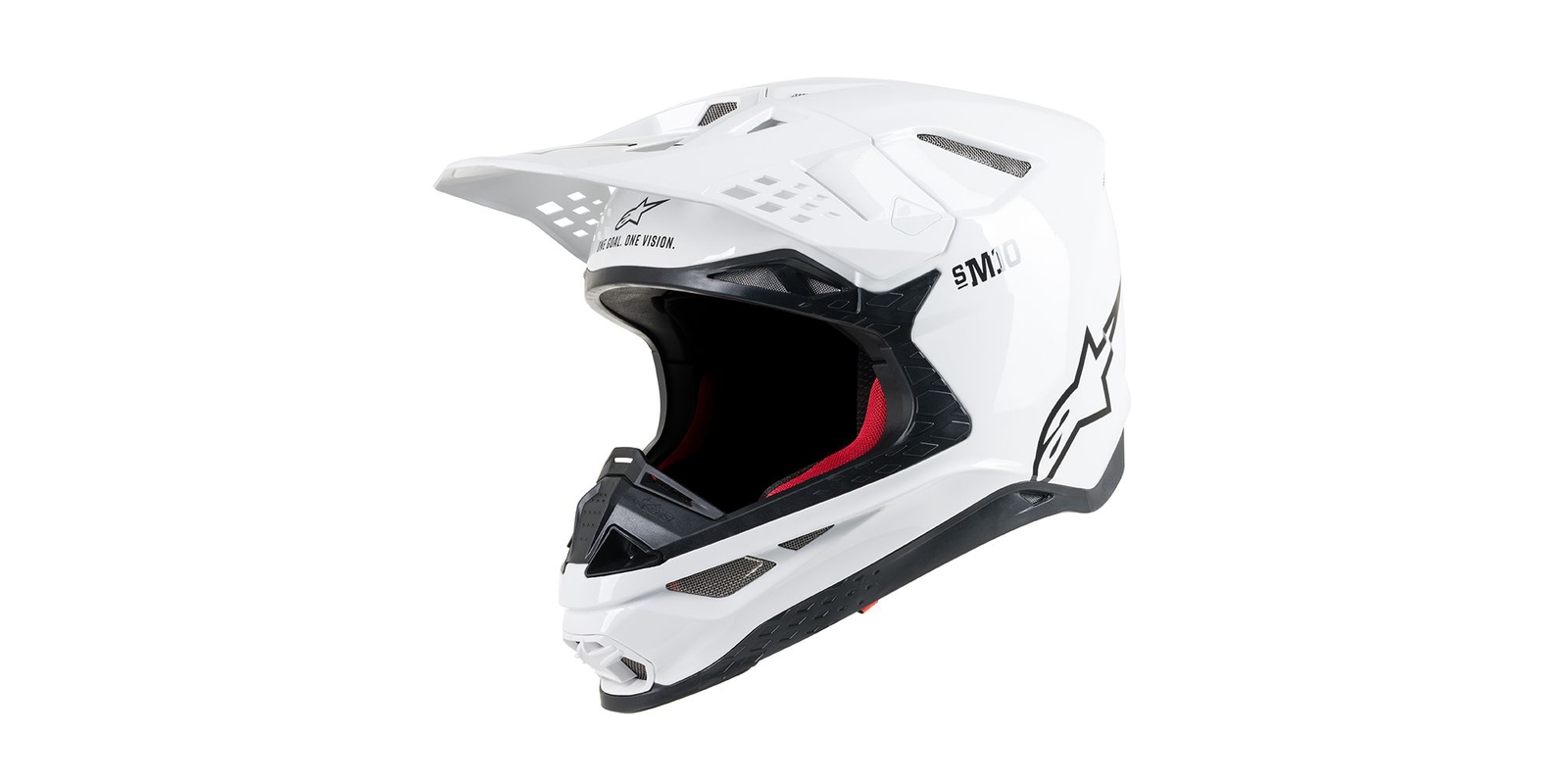 helmet SUPERTECH S-M10 SOLID 2022, ALPINESTARS (white glossy)