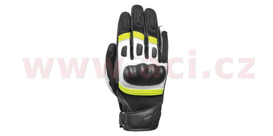rukavice RP-6S, OXFORD (černé/žluté fluo/bílé)