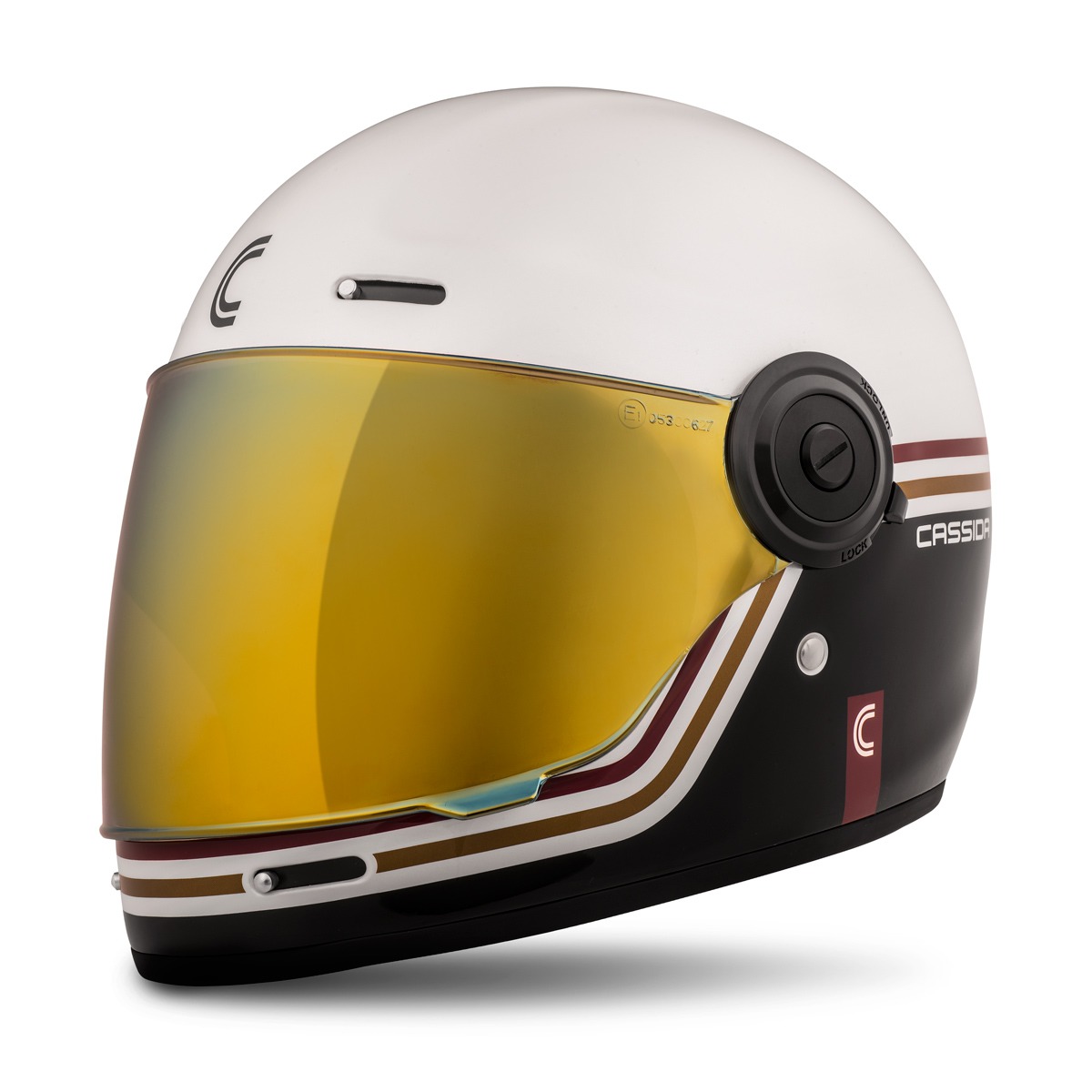 helmet Fibre Super Hooligan Carat, CASSIDA (white pearl/black/red/gold) 2023