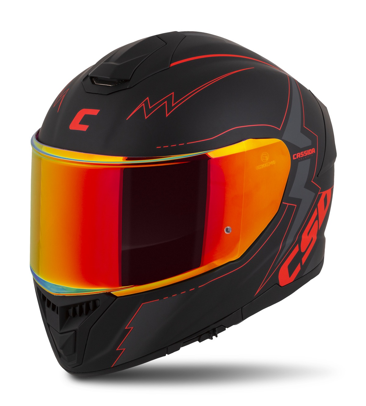 helmet Integral GT 2.1 Flash, CASSIDA (black matt/metallic red/dark grey) Pinlock ready visor 2023