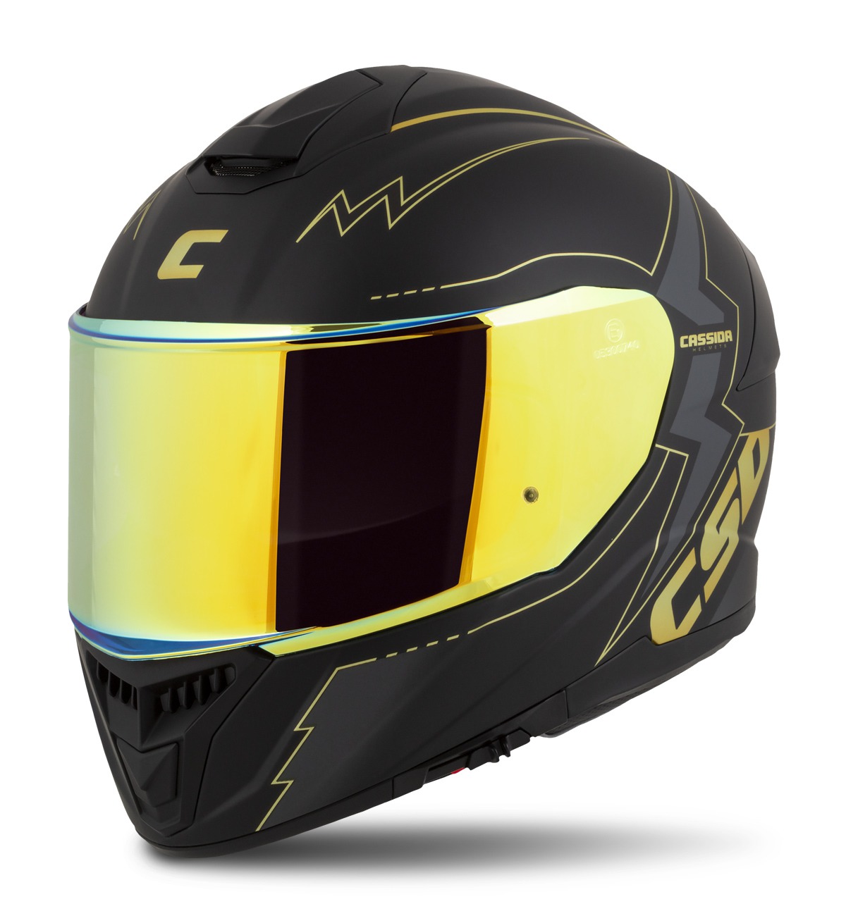 helmet Integral GT 2.1 Flash, CASSIDA (black matt/metallic gold/dark grey) Pinlock ready visor 2023