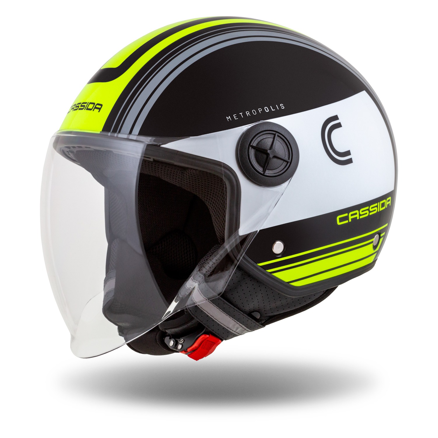 helmet Handy Metropolis, CASSIDA (black/white/yellow fluo/grey) 2023