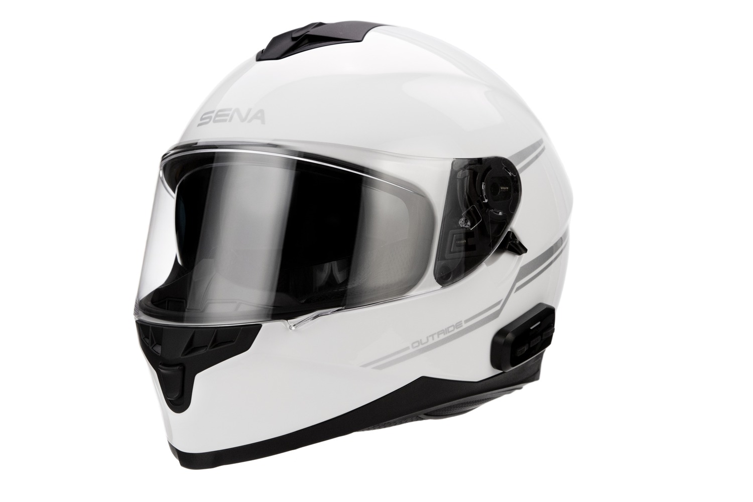 OUTRIDE, Bluetooth Helmet, Full-Face, Glossy White