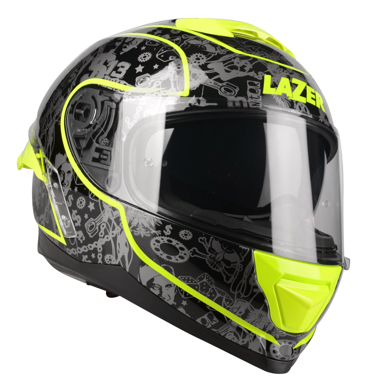 helmet Rafale SR $13 original, LAZER (black/yellow fluo)