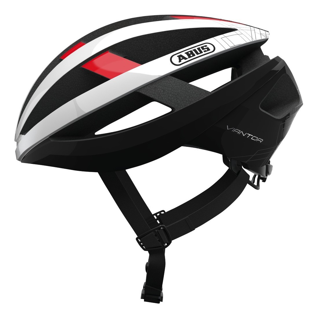 helmet VIANTOR blaze, ABUS (black/white/red)
