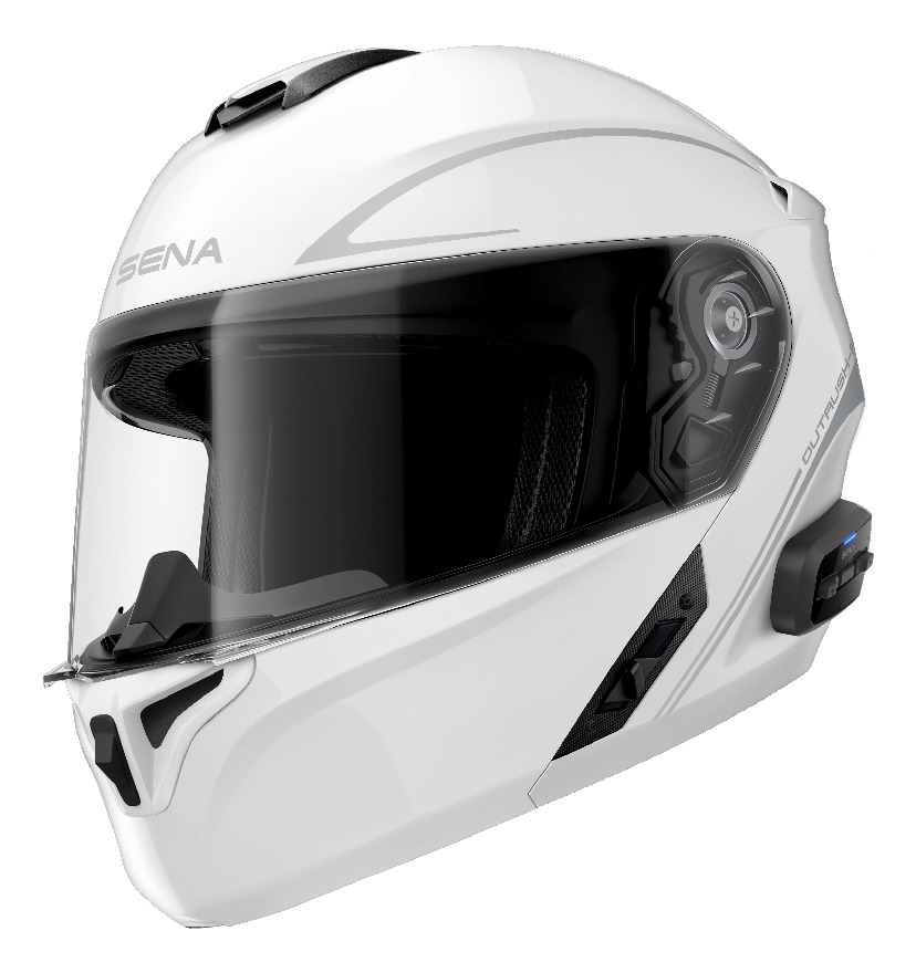 OUTRUSH R, Bluetooth Helmet, Flip-up, Glossy White, ECE (FM Removed)