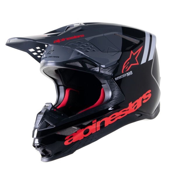 helmet SUPERTECH S-M8 RADIUM 2, ALPINESTARS (black/grey/red) 2023