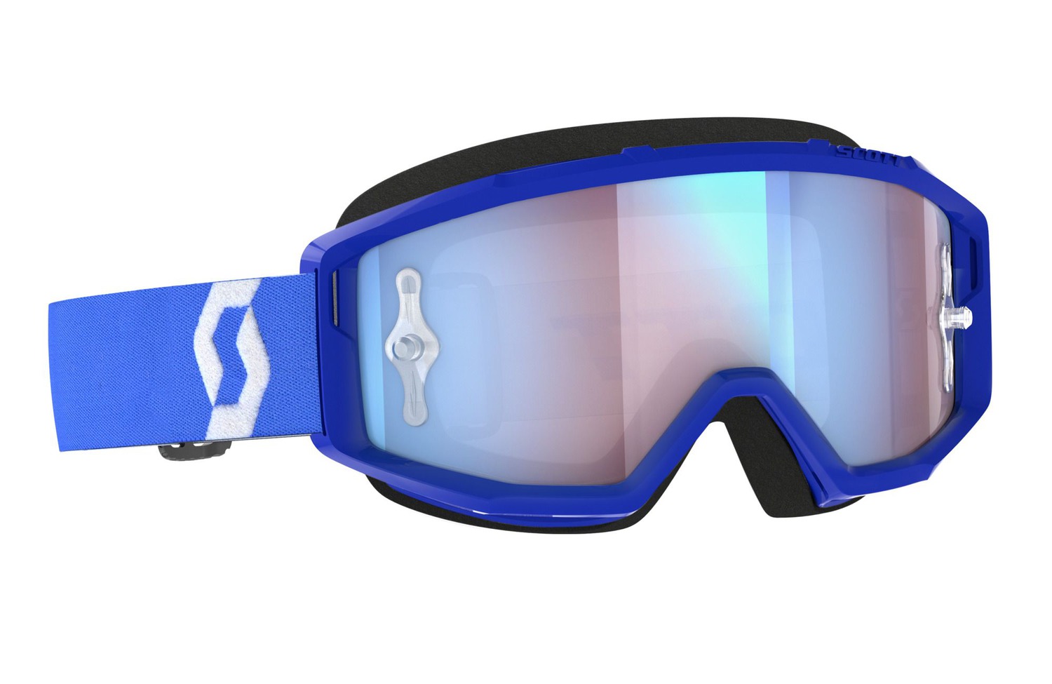 brýle PRIMAL CH modré/bílé, SCOTT - USA (plexi blue chrome)