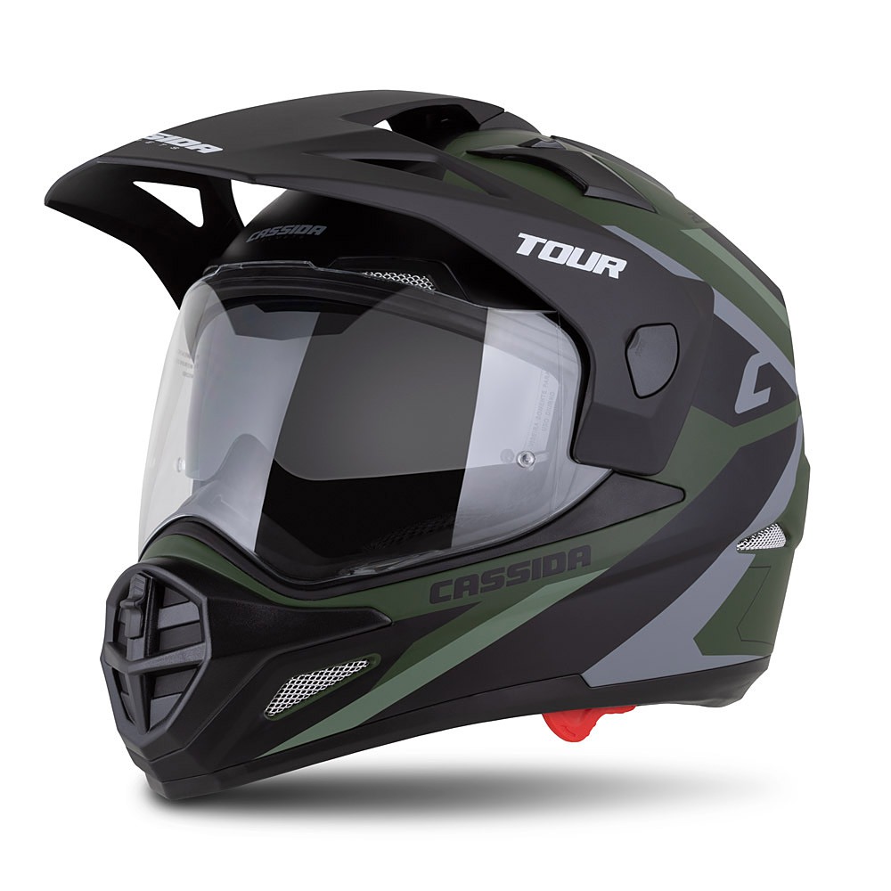 helmet Tour 2.0 X-tra, CASSIDA (green matt/gray/black, Pinlock ready visor) 2025