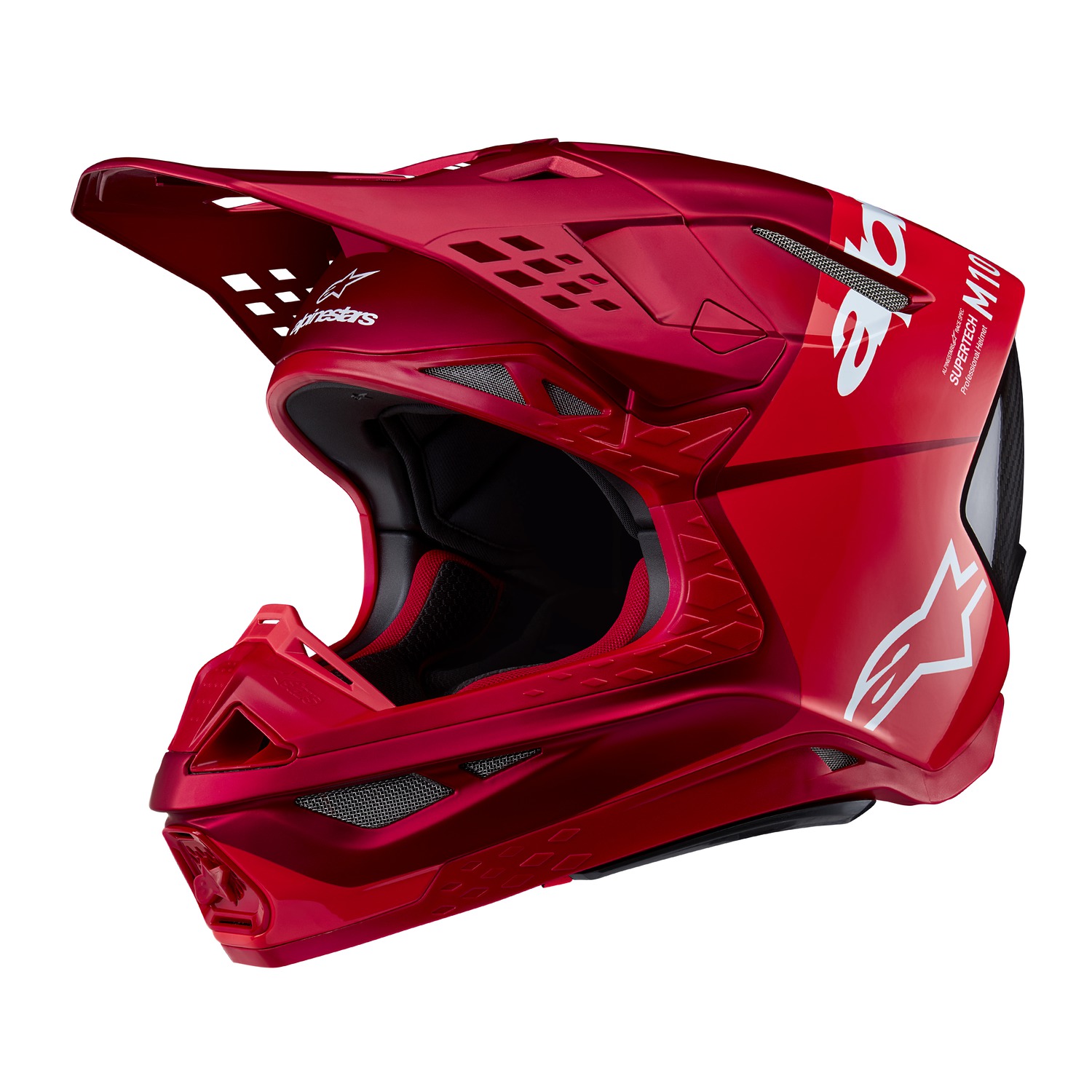 helmet SUPERTECH S-M10 FLOOD, ALPINESTARS (red fluo/red matt) 2025
