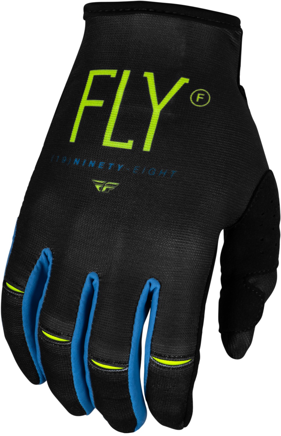 rukavice KINETIC PRODIGY, FLY RACING - USA 2024 dětské (šedá/neon zelená/modrá)