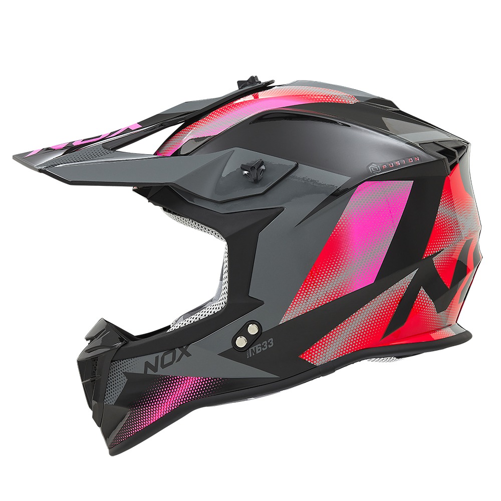 NOX HELMET TRAIL N633 FUSION NARDO GRAY PINK IRIDIUM