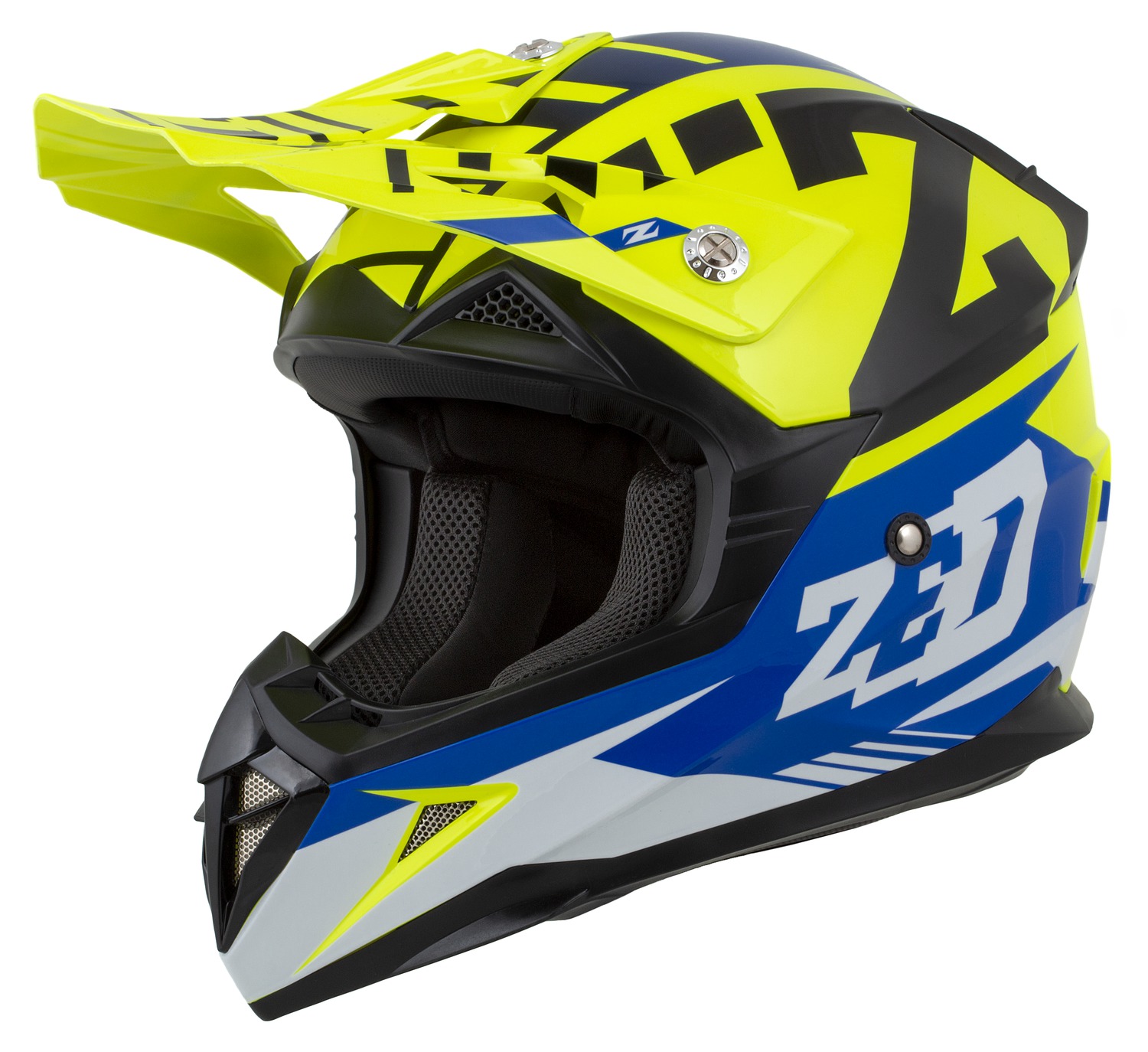 helmet X1.9 TARGA, ZED (yellow fluo/blue/black/white) 2025
