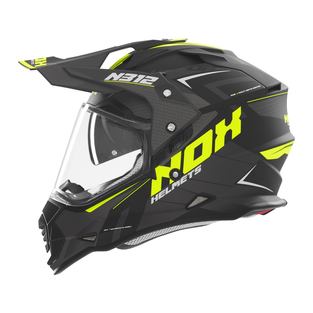 helmet N312 Vapor, NOX (black matt,yellow) 2025