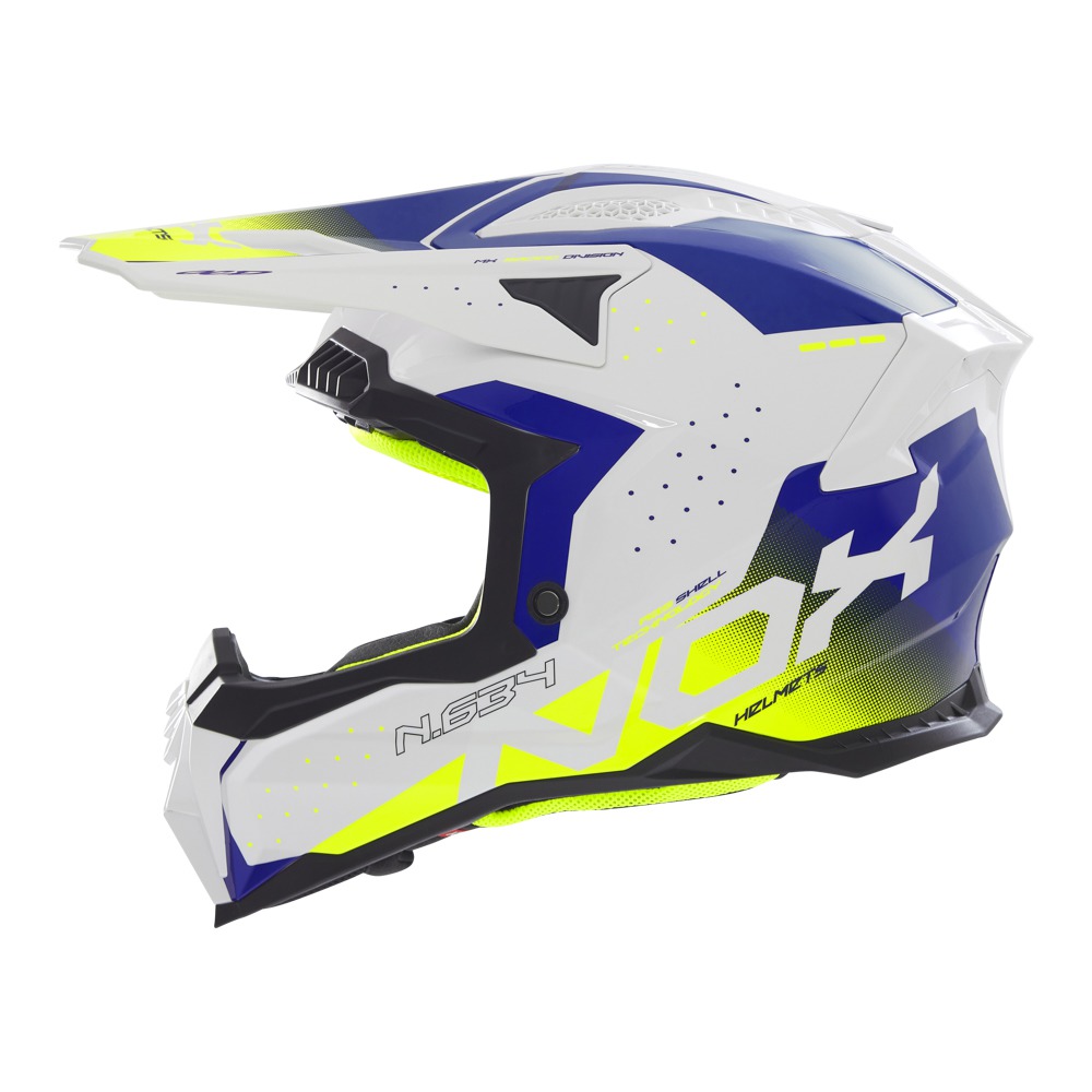 helmet N634, NOX (white,blue,yellow) 2025