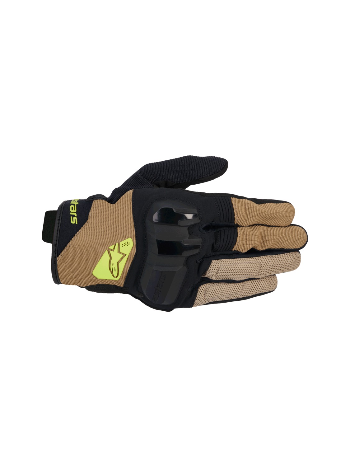 gloves CHROME V2, ALPINESTARS (dark khaki/black/yellow) 2025