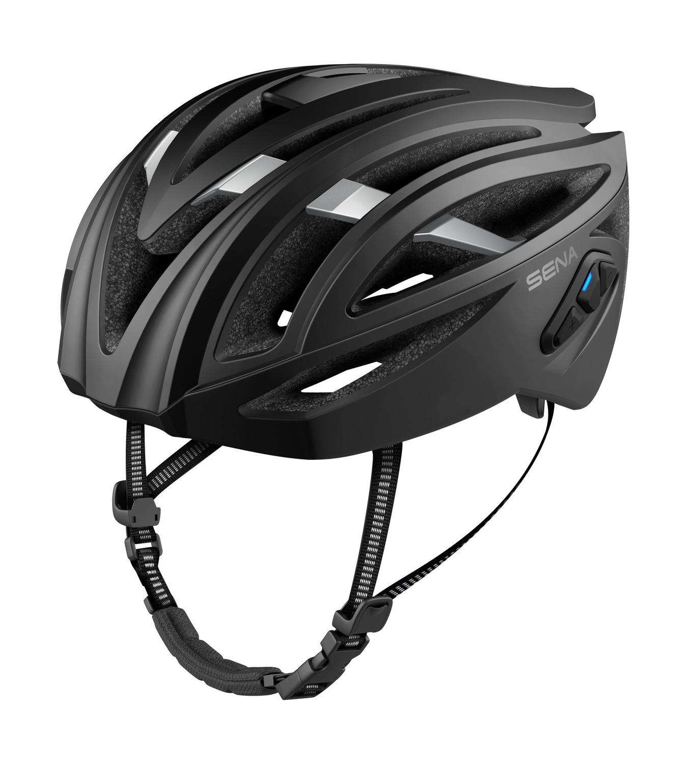 cyklo přilba s headsetem R2, SENA (matná černá)