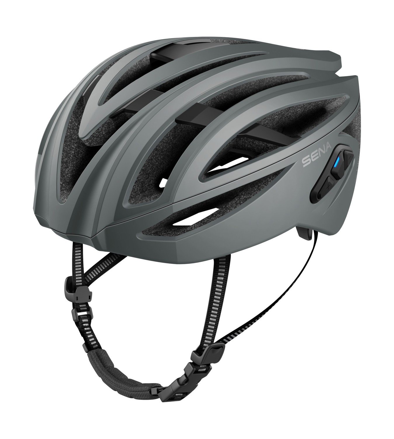 cyklo přilba s headsetem R2, SENA (matná šedá)