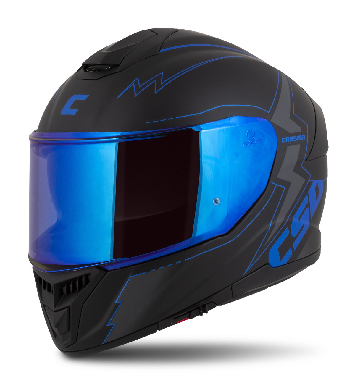 helmet Integral GT 2.1 Flash, CASSIDA (black matt/metallic blue/dark grey) Pinlock ready visor 2023