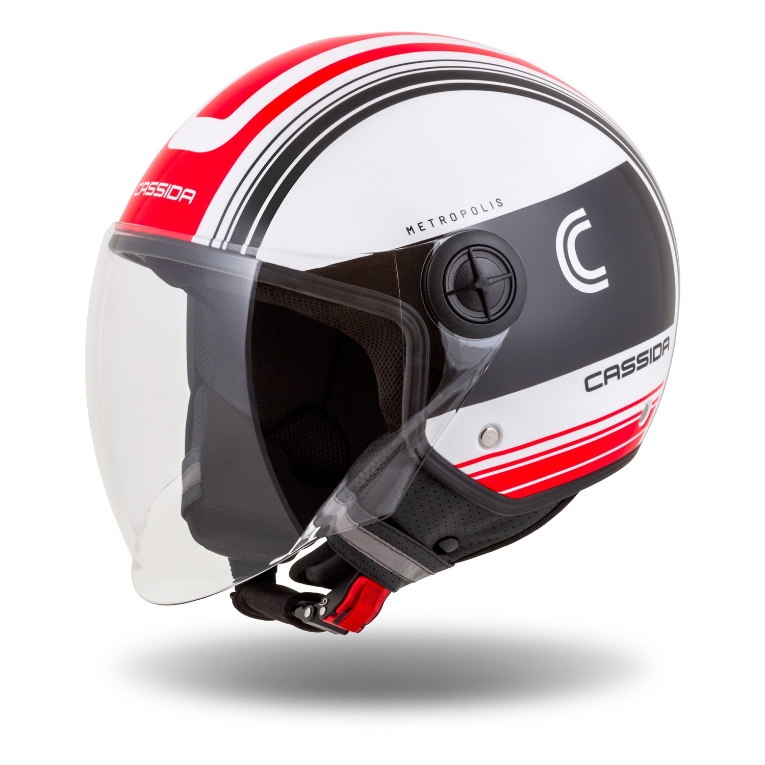 helmet Handy Metropolis, CASSIDA (black/white/red) 2023