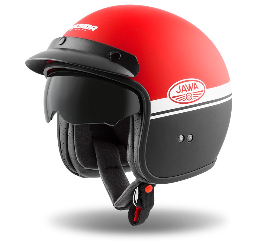 helmet Oxygen Jawa OHC, CASSIDA (red matt/black/white) 2023