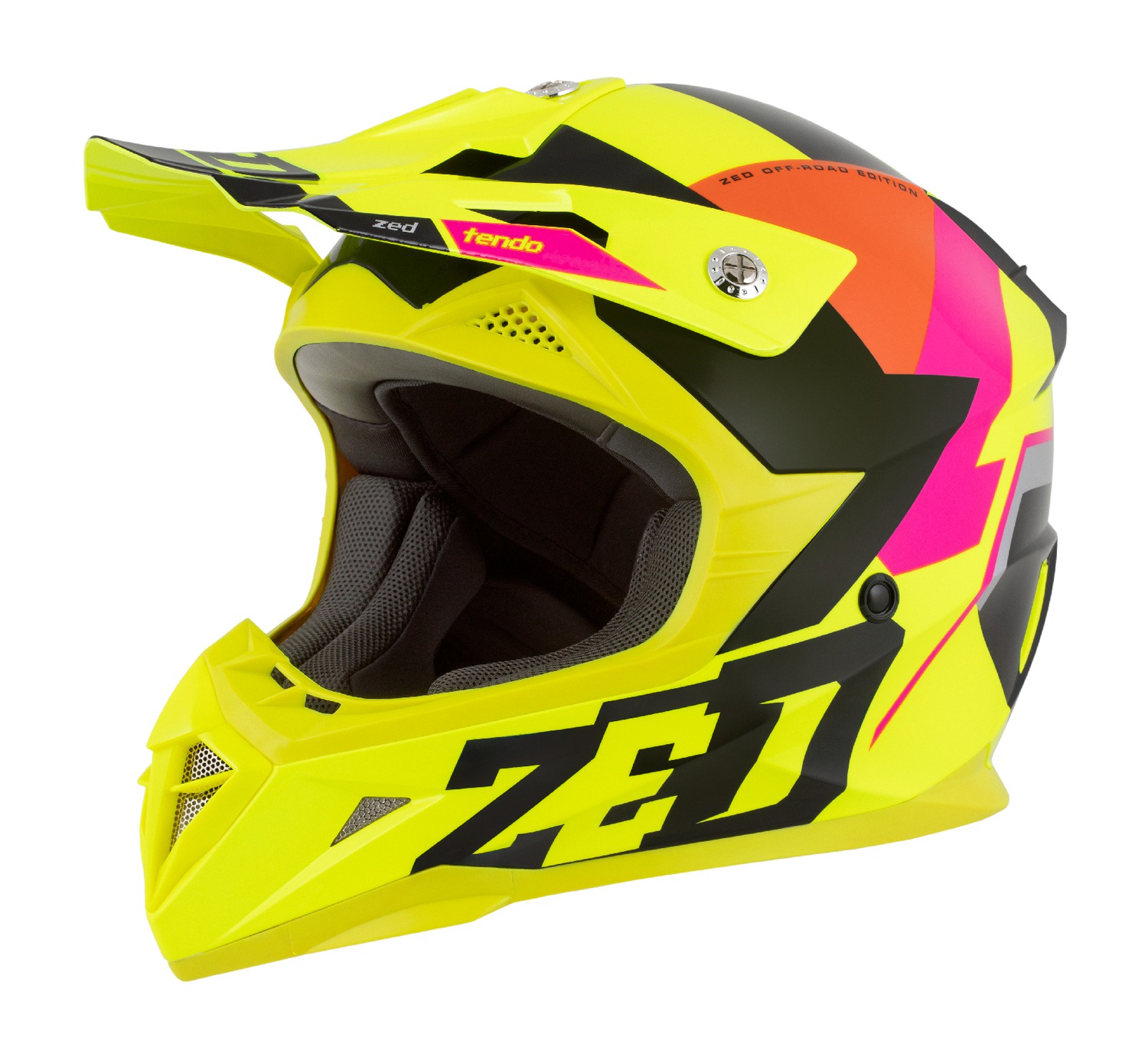 helmet X1.9D TENDO, ZED, kids (yellow fluo/pink/orange/black) 2025