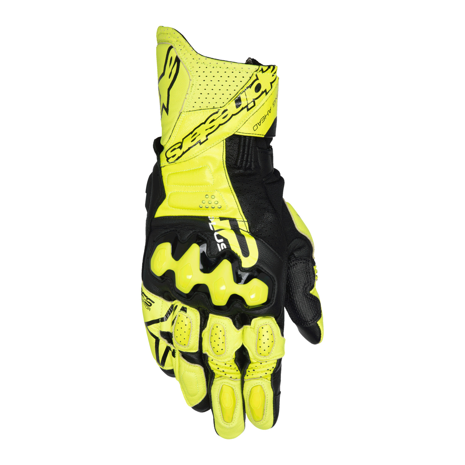 gloves GP PLUS R V3, ALPINESTARS (yellow fluo/black) 2025