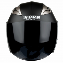 Moto přilba HORN Blenda Chopper černá + sluneční clona