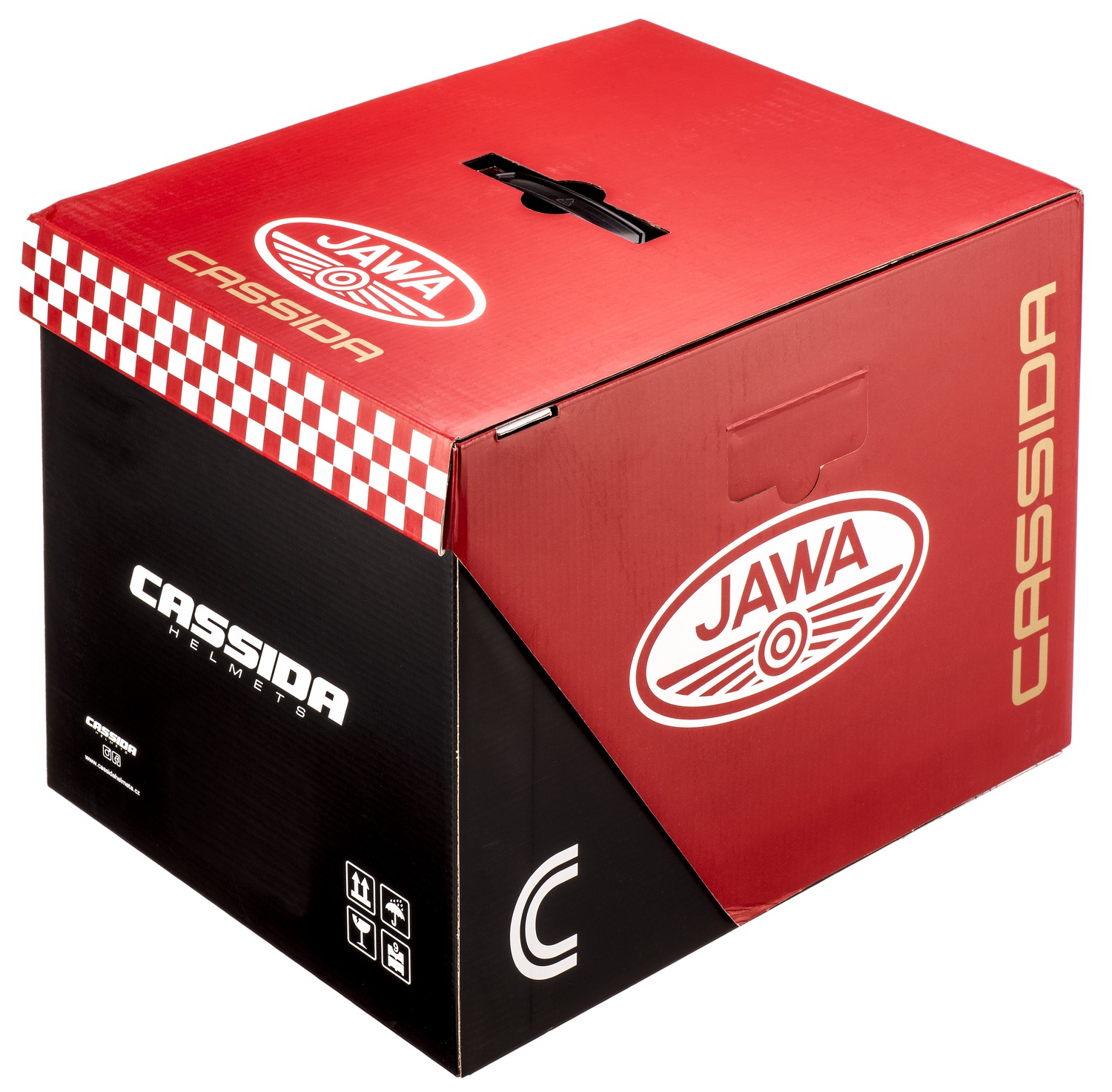 helmet Apex Jawa, CASSIDA (red/black/grey, packaging incl. Pinlock) 2023