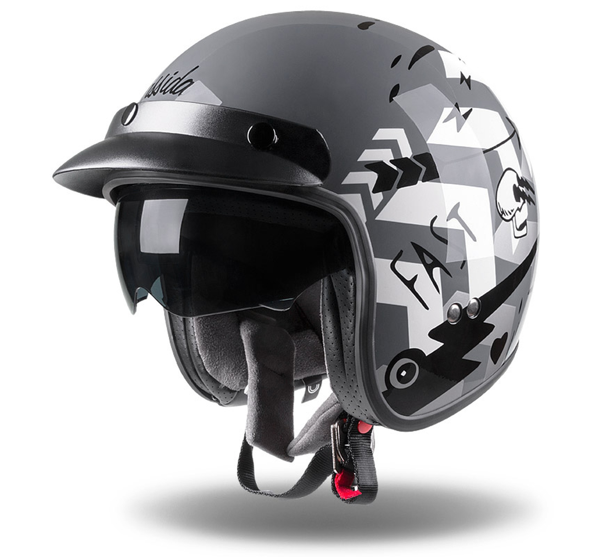 helmet Oxygen BadAss, CASSIDA (grey/black/white)