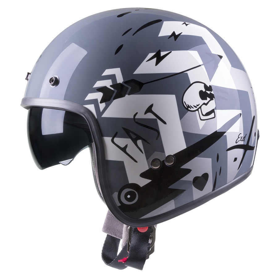 helmet Oxygen BadAss, CASSIDA (grey/black/white)