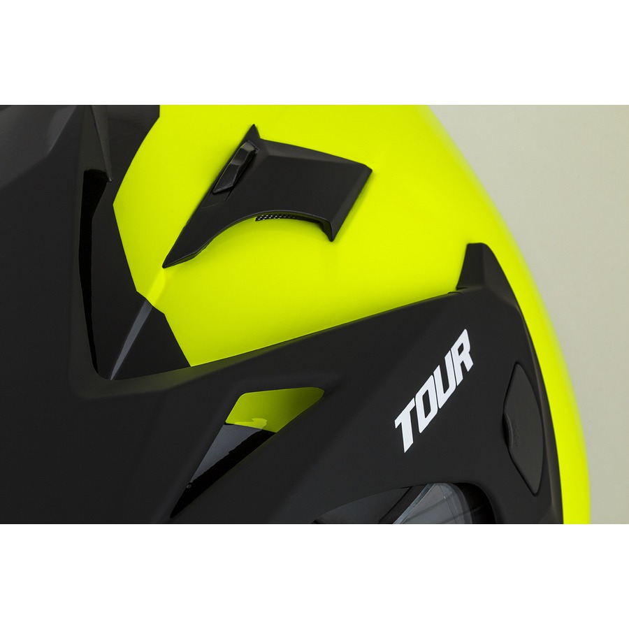 + PINLOCK70 KUKLA Přilba Tour 1.1 Spectre, CASSIDA (YELLOW FLUO/BLACK/BLACK MATT PEAK, PINLOCK VISOR)