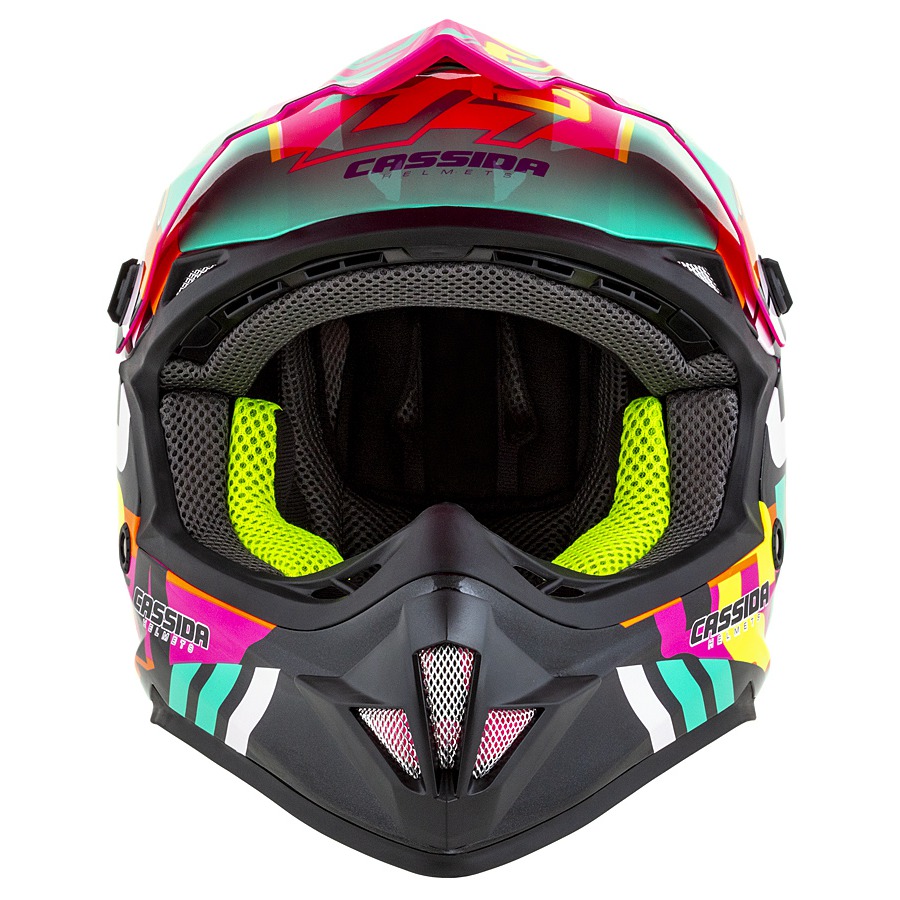 PŘILBA CROSS CUP SONIC, CASSIDA (MULTICOLOR) + BRÝLE
