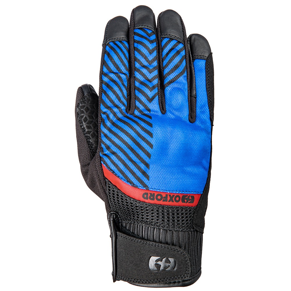 gloves BRYON, OXFORD (blue/red)