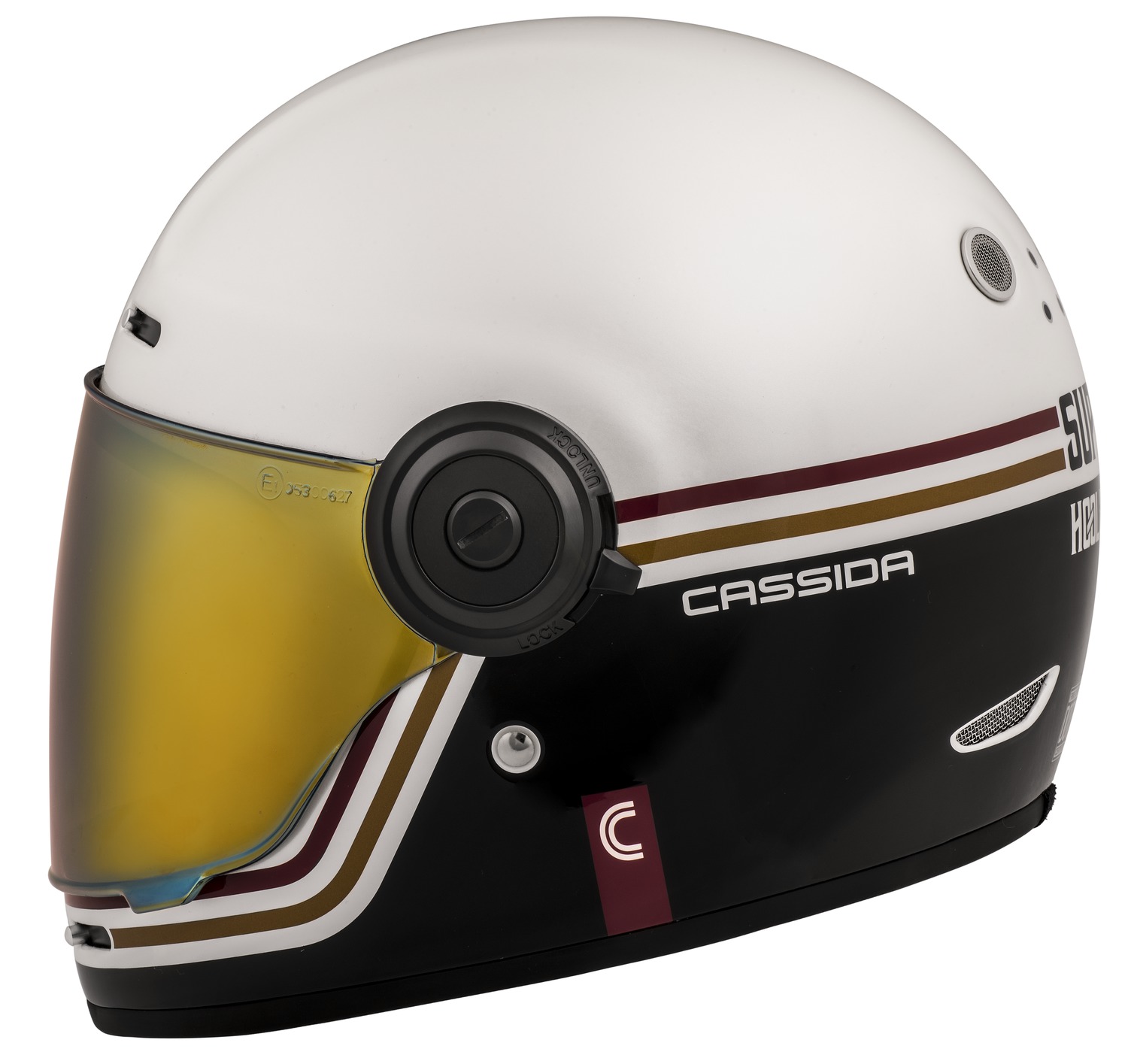 helmet Fibre Super Hooligan Carat, CASSIDA (white pearl/black/red/gold) 2023