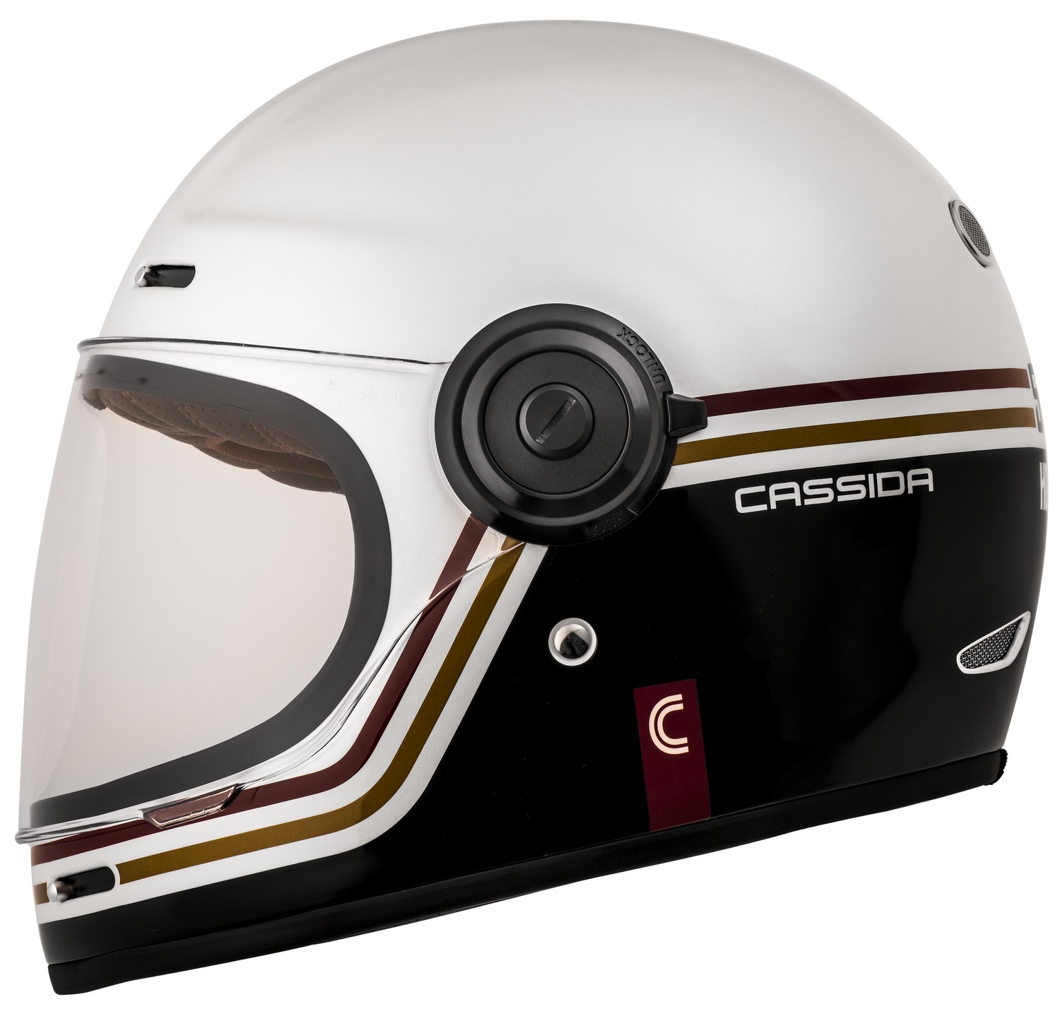 helmet Fibre Super Hooligan Carat, CASSIDA (white pearl/black/red/gold) 2023