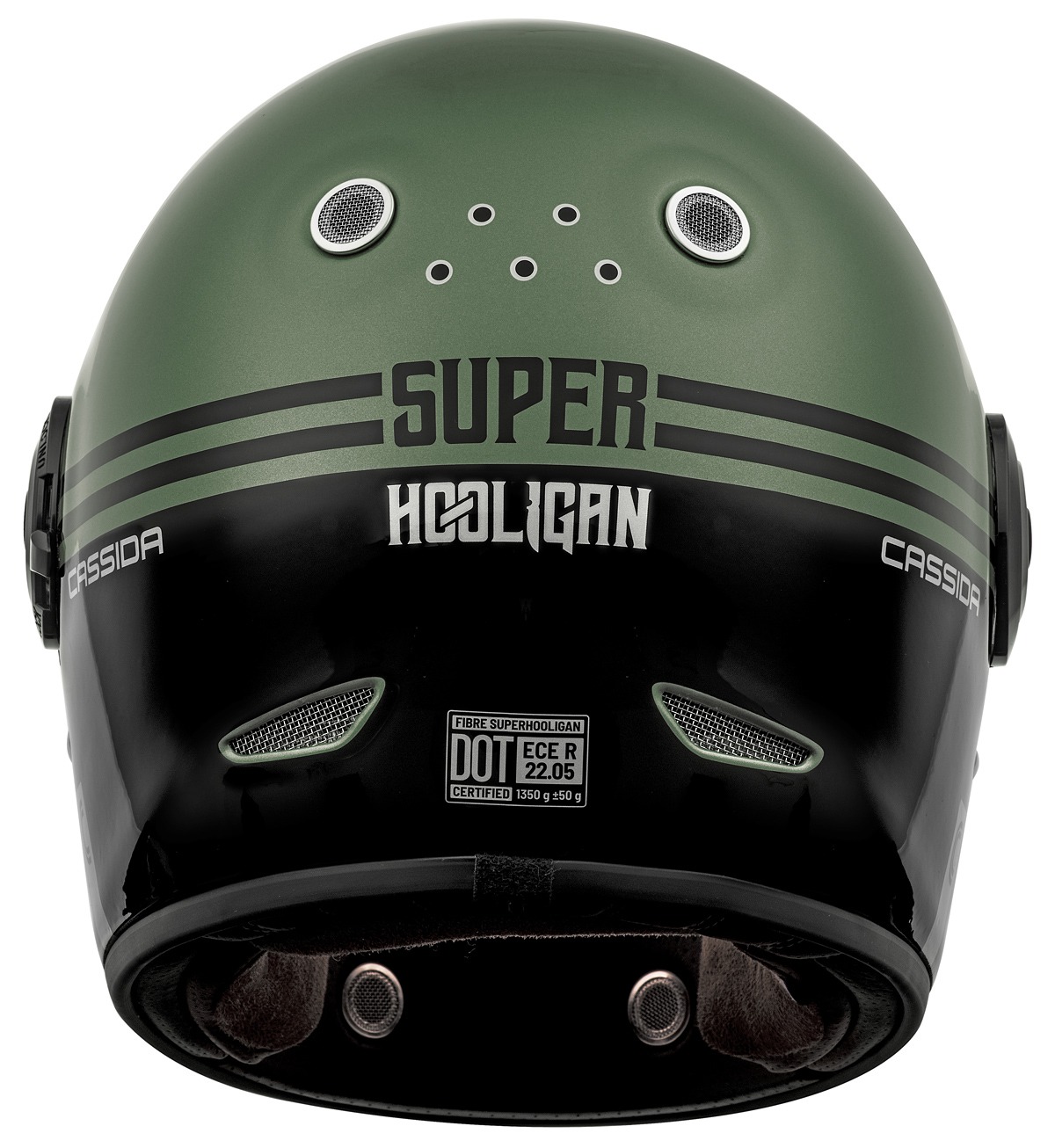 helmet Fibre Super Hooligan, CASSIDA (black/metallic green/grey) 2023