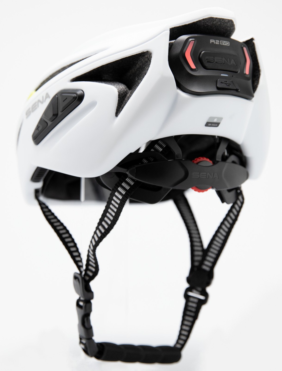 cyklo přilba s headsetem R2, SENA (matná bílá)