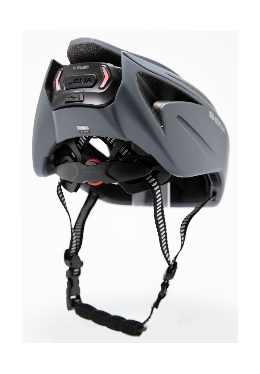 cyklo přilba s headsetem R2 EVO, SENA (matná šedá)