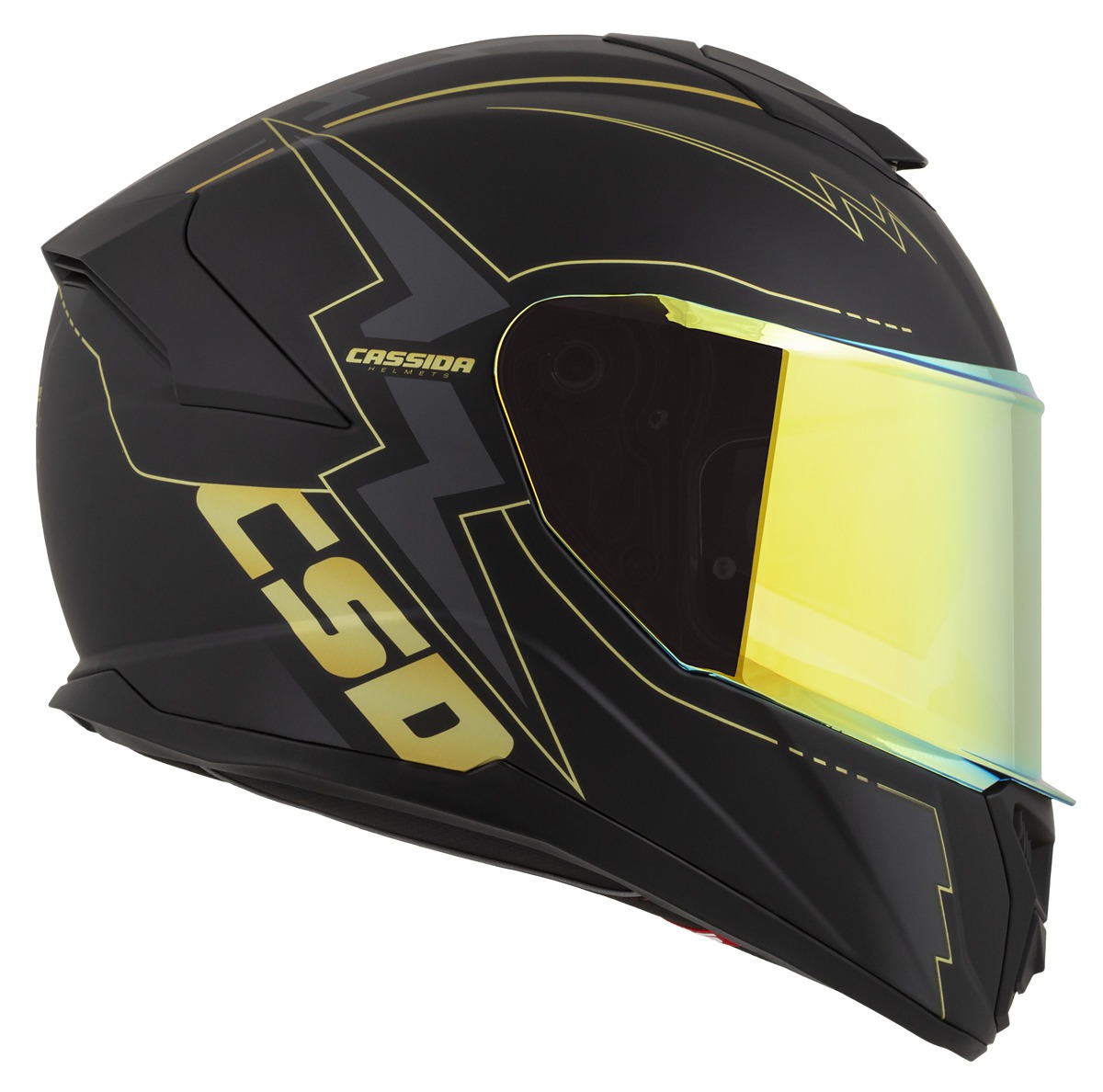 helmet Integral GT 2.1 Flash, CASSIDA (black matt/metallic gold/dark grey) Pinlock ready visor 2023