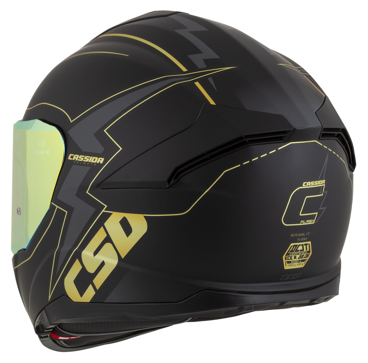 helmet Integral GT 2.1 Flash, CASSIDA (black matt/metallic gold/dark grey) Pinlock ready visor 2023