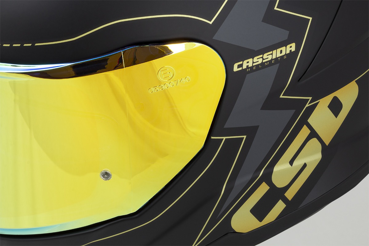 helmet Integral GT 2.1 Flash, CASSIDA (black matt/metallic gold/dark grey) Pinlock ready visor 2023