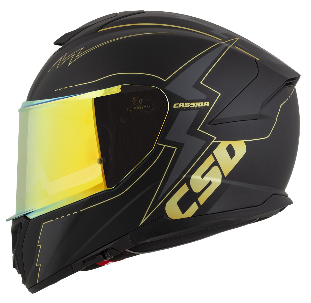 helmet Integral GT 2.1 Flash, CASSIDA (black matt/metallic gold/dark grey) Pinlock ready visor 2023