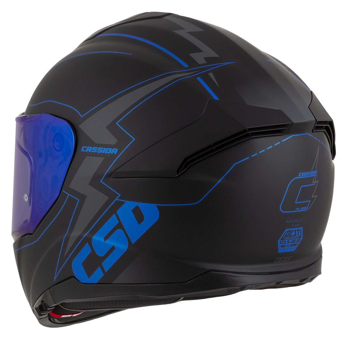 helmet Integral GT 2.1 Flash, CASSIDA (black matt/metallic blue/dark grey) Pinlock ready visor 2023