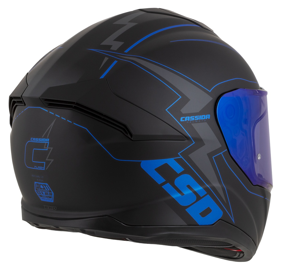 helmet Integral GT 2.1 Flash, CASSIDA (black matt/metallic blue/dark grey) Pinlock ready visor 2023