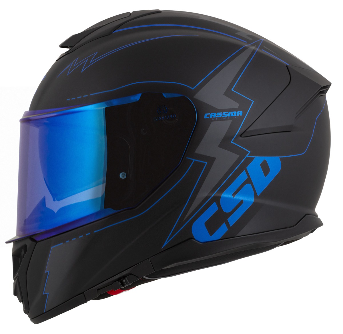 helmet Integral GT 2.1 Flash, CASSIDA (black matt/metallic blue/dark grey) Pinlock ready visor 2023