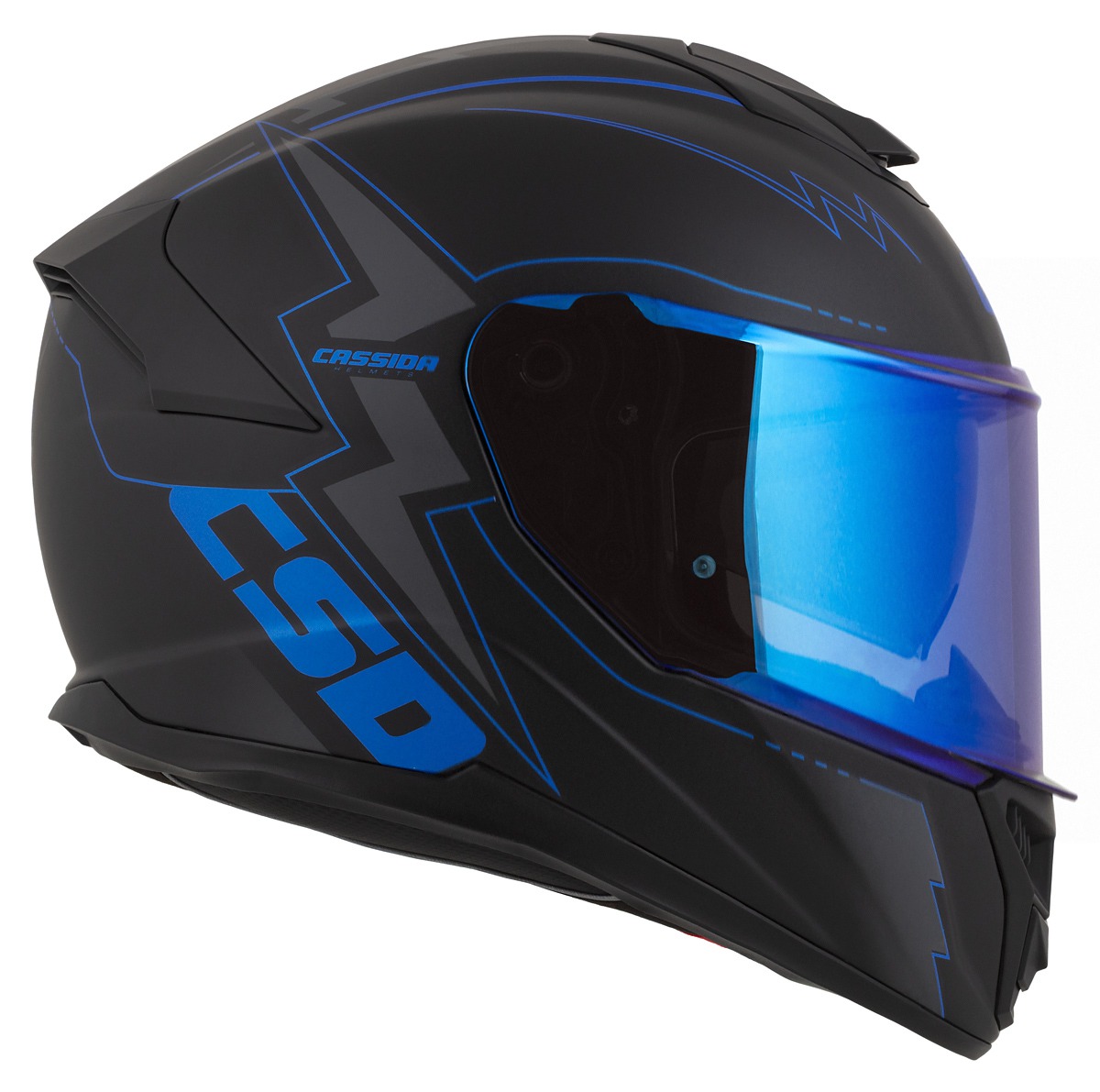 helmet Integral GT 2.1 Flash, CASSIDA (black matt/metallic blue/dark grey) Pinlock ready visor 2023