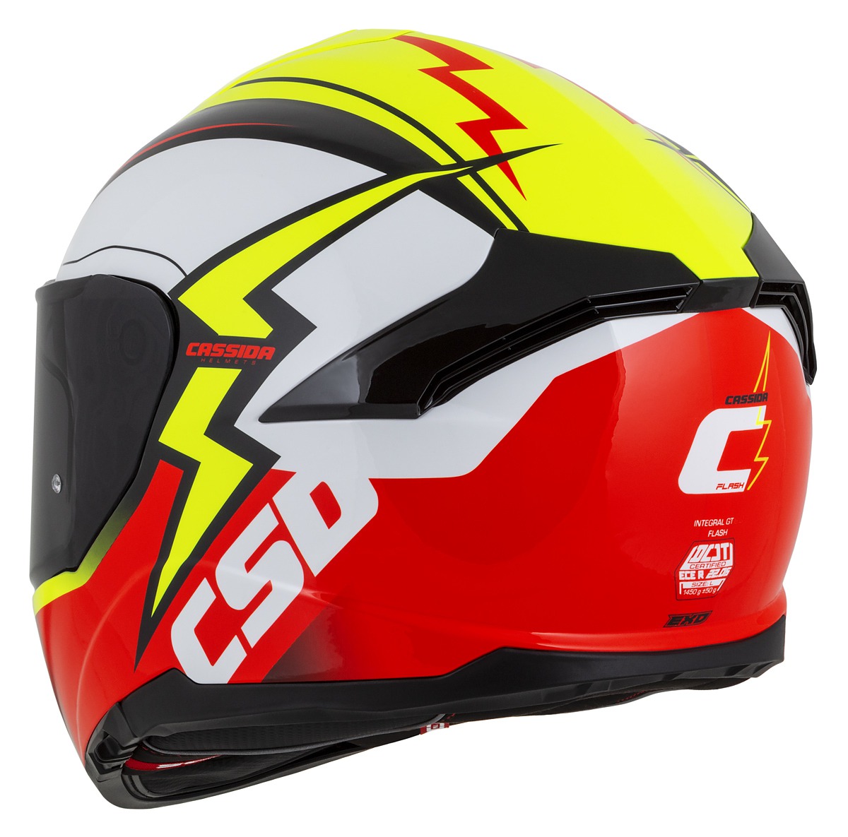 helmet Integral GT 2.1 Flash, CASSIDA (yellow fluo/red fluo/black/white) Pinlock ready visor 2023