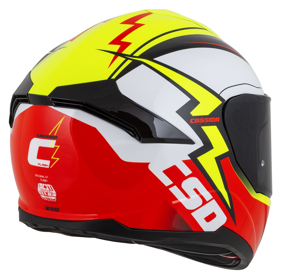 helmet Integral GT 2.1 Flash, CASSIDA (yellow fluo/red fluo/black/white) Pinlock ready visor 2023